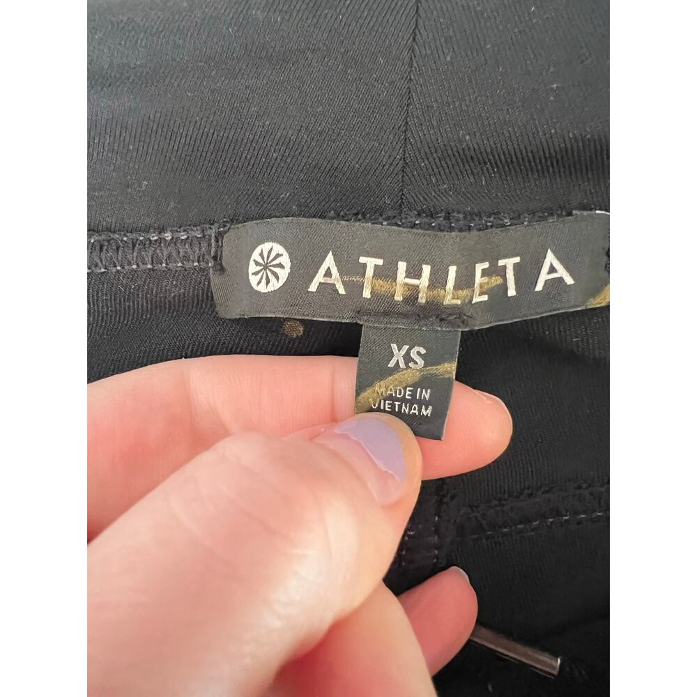 NEW Athleta Bettona Boyfriend Pant Black Cargo Cinch Contrast Stitch Women's XS - Picture 9 of 16
